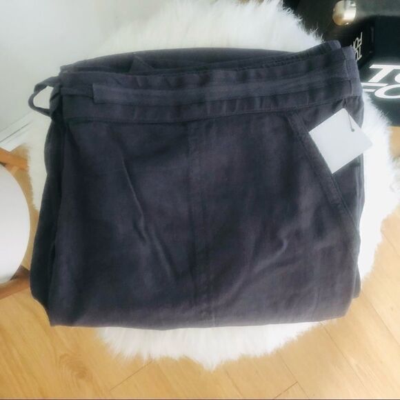 Caslon Solid Linen Blend Pants,  Lightweight Adjustable Waist, COMFY, 1X, Gray, - Picture 6 of 8